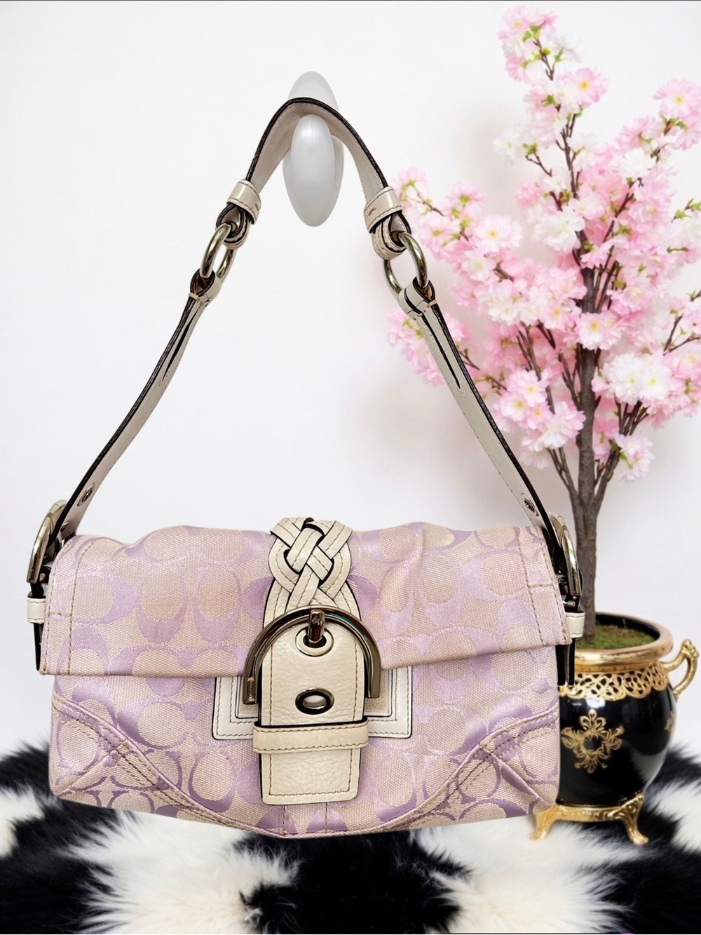 Y2K COACH SOHO LAVENDER BUCKLE BAG *RARE*